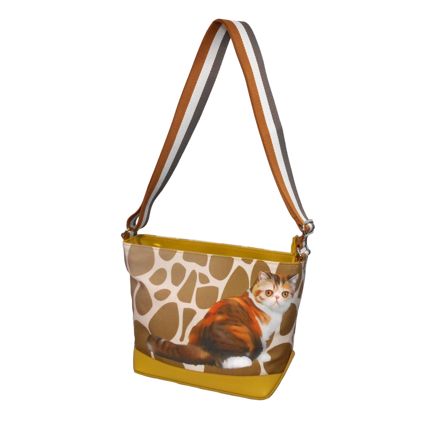 Furbabies Exotic Shorthair Original Portrait Drawing Printed Canvas Medium Shoulder Bag