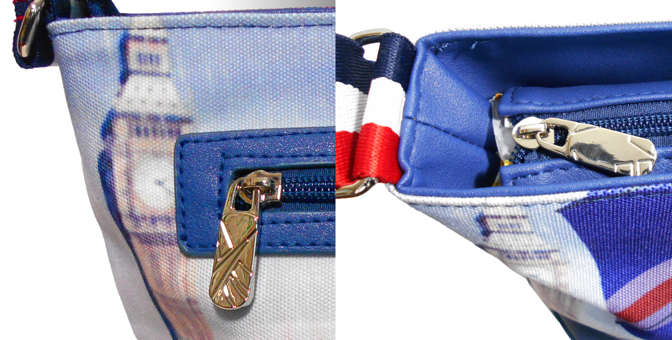 Furbabies British Shorthair Original Portrait Drawing Printed Canvas Large Shoulder Bag