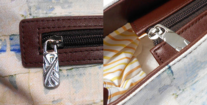 Furbabies Maine Coon Original Portrait Drawing Printed Canvas Large Tote Bag