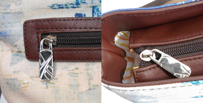 Furbabies Maine Coon Original Portrait Drawing Printed Canvas Large Shoulder Bag