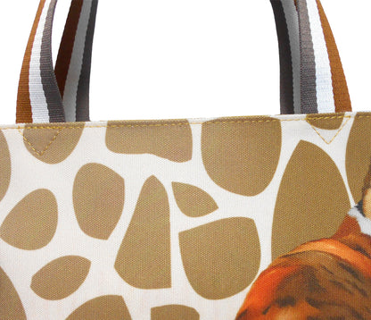 Furbabies Exotic Shorthair Original Portrait Drawing Printed Canvas Medium Tote Bag