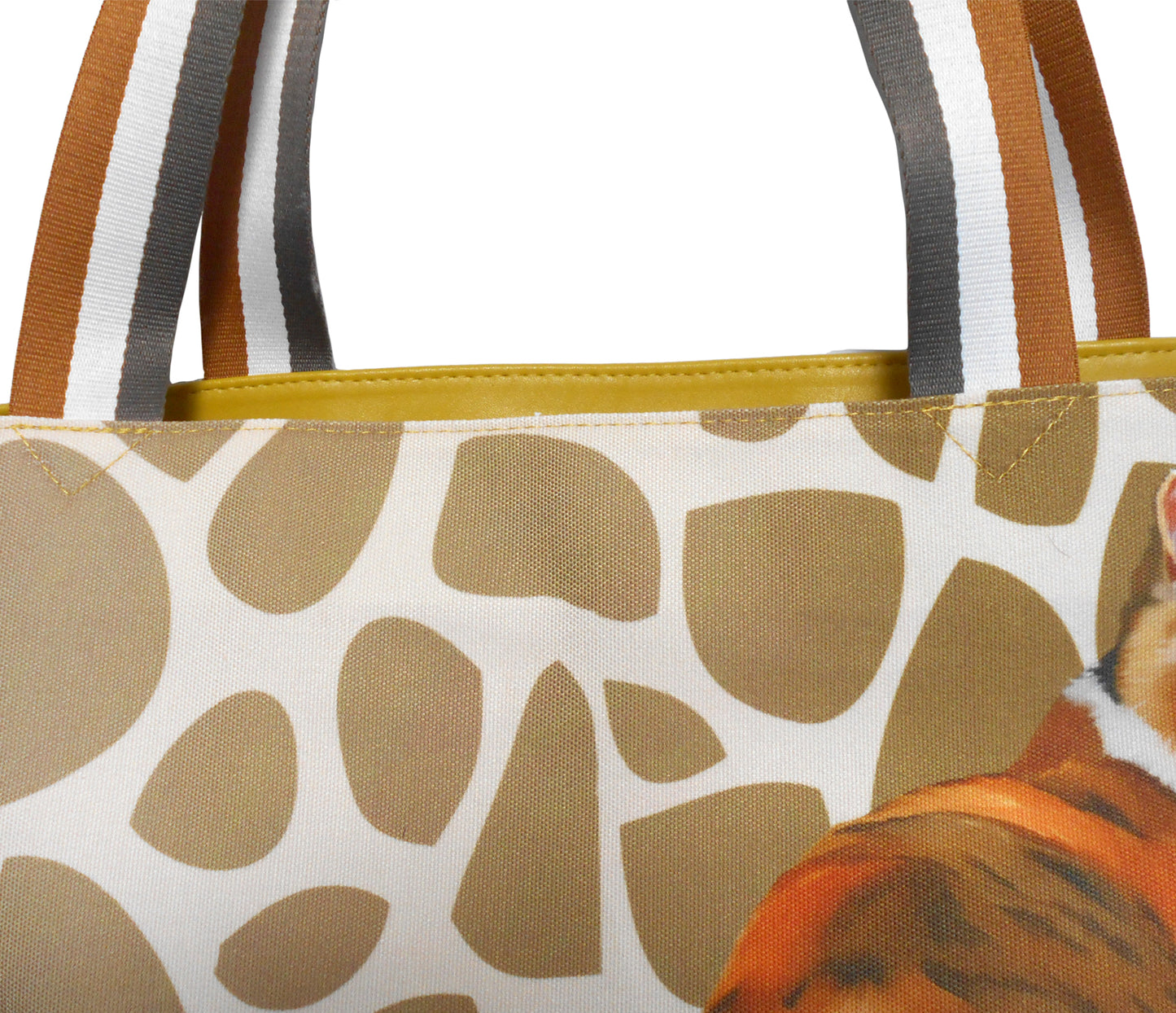 Furbabies Exotic Shorthair Original Portrait Drawing Printed Canvas Large Tote Bag