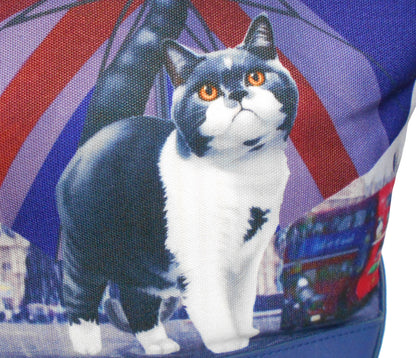 Furbabies British Shorthair Original Portrait Drawing Printed Canvas Medium Tote Bag