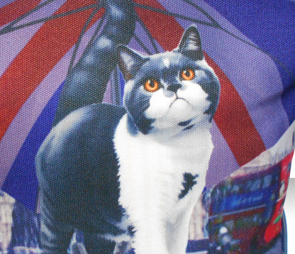 Furbabies British Shorthair Original Portrait Drawing Printed Canvas Large Shoulder Bag
