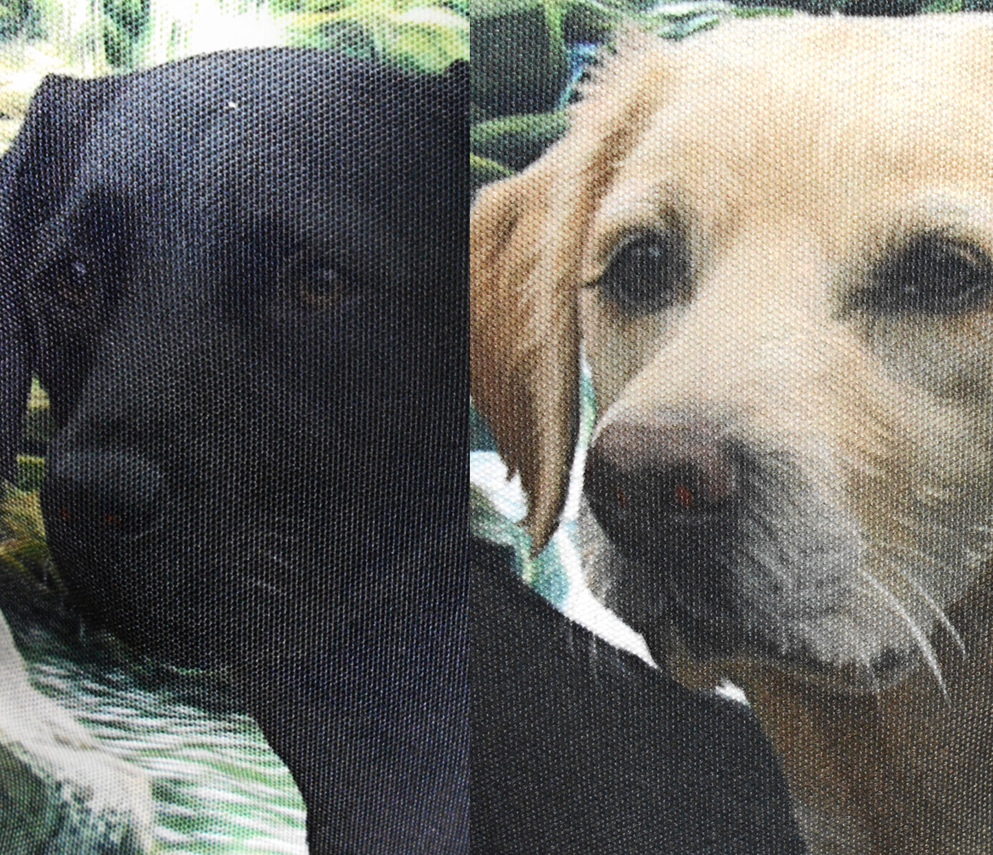 Furbabies Labrador Retriever Original Portrait Drawing Printed Canvas Large Tote Bag