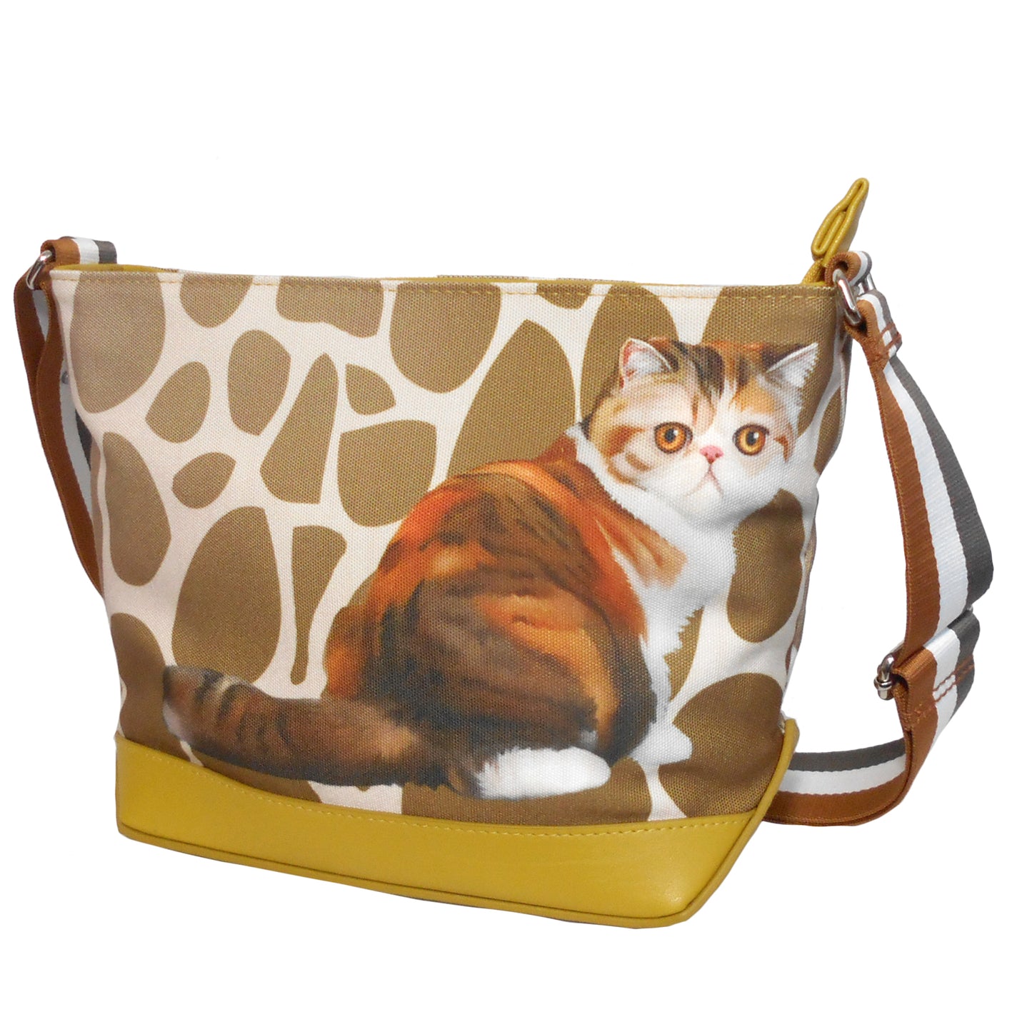 Furbabies Exotic Shorthair Original Portrait Drawing Printed Canvas Medium Shoulder Bag