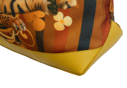 Furbabies Bengal cat Original Portrait Drawing Printed Canvas Medium Tote Bag