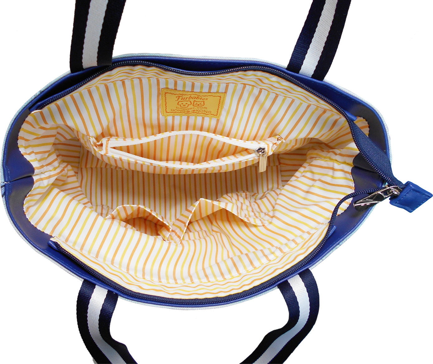 Furbabies Husky Original Portrait Drawing Printed Canvas Medium Tote Bag