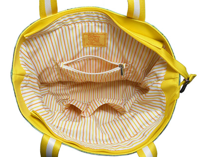 Furbabies Labrador Retriever Original Portrait Drawing Printed Canvas Large Tote Bag