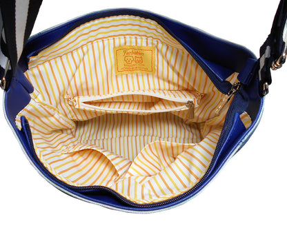 Furbabies Husky Original Portrait Drawing Printed Canvas Large Shoulder Bag