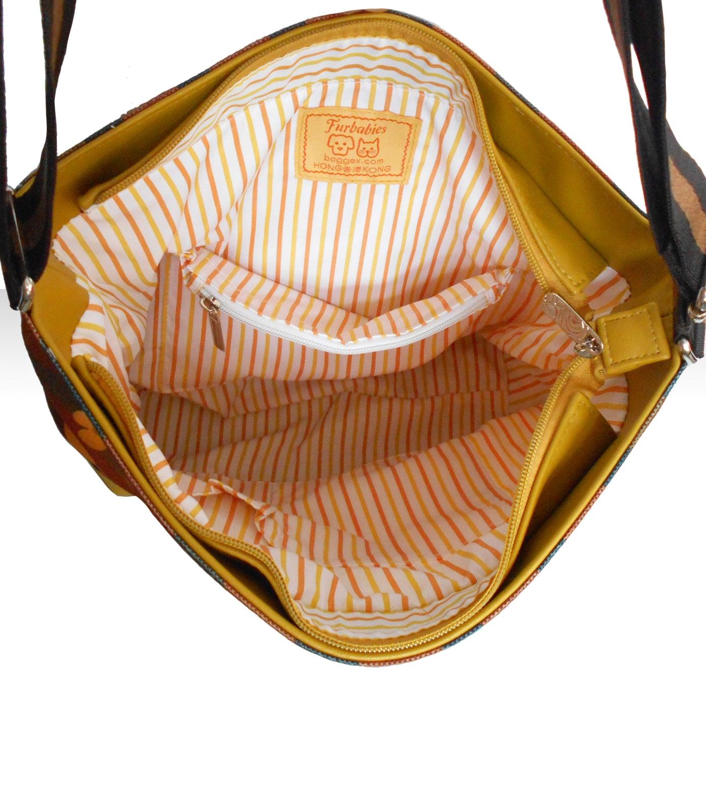 Furbabies Bengal cat Original Portrait Drawing Printed Canvas Large Shoulder Bag