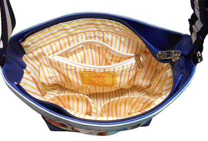 Furbabies Husky Original Portrait Drawing Printed Canvas Medium Shoulder Bag