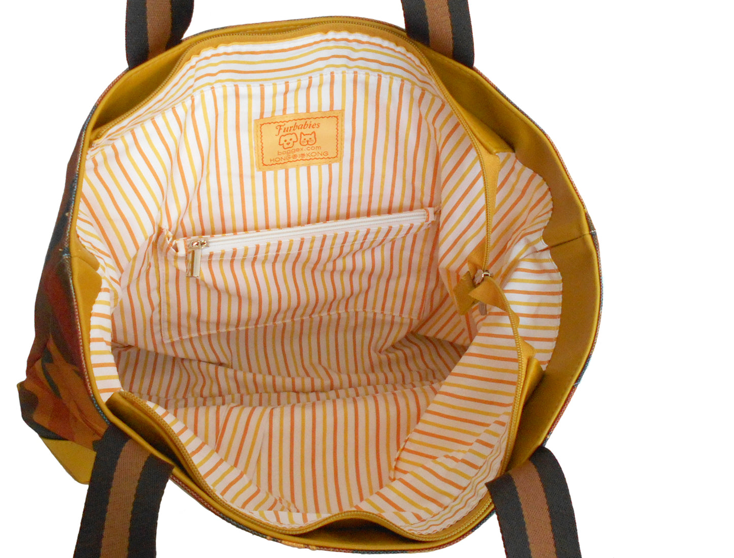 Furbabies Bengal cat Original Portrait Drawing Printed Canvas Large Tote Bag