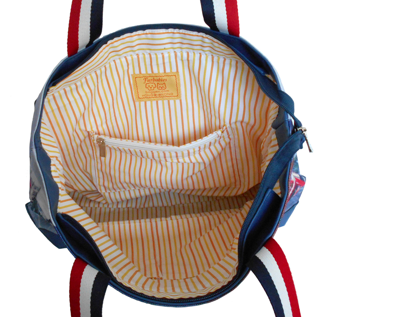 Furbabies British Shorthair Original Portrait Drawing Printed Canvas Large Tote Bag