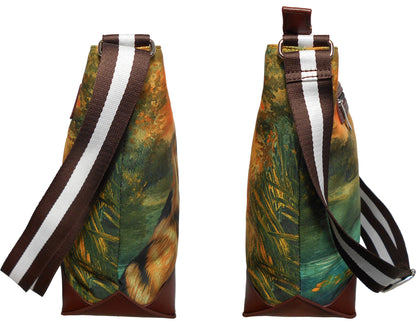 German Shepherd Original Portrait Drawing Printed Canvas Large Shoulder Bag