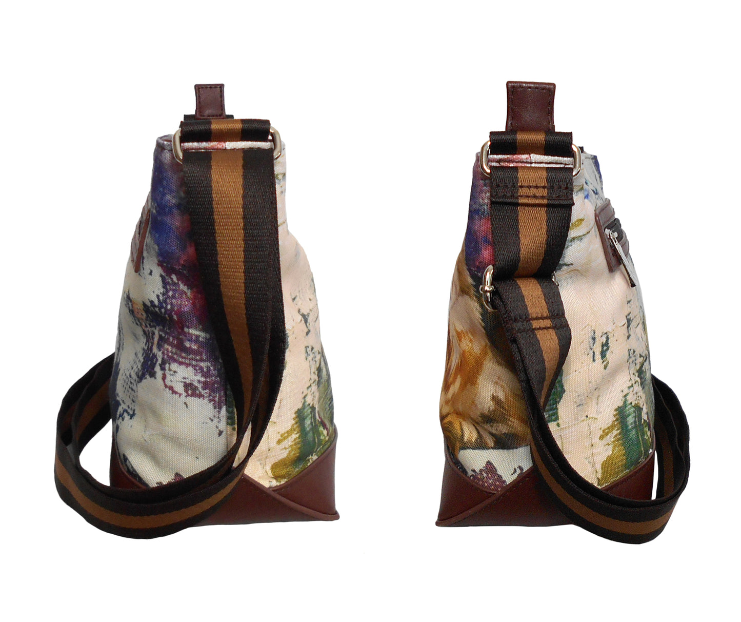 Furbabies Maine Coon Original Portrait Drawing Printed Canvas Medium Shoulder Bag