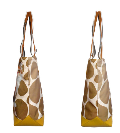 Furbabies Exotic Shorthair Original Portrait Drawing Printed Canvas Large Tote Bag