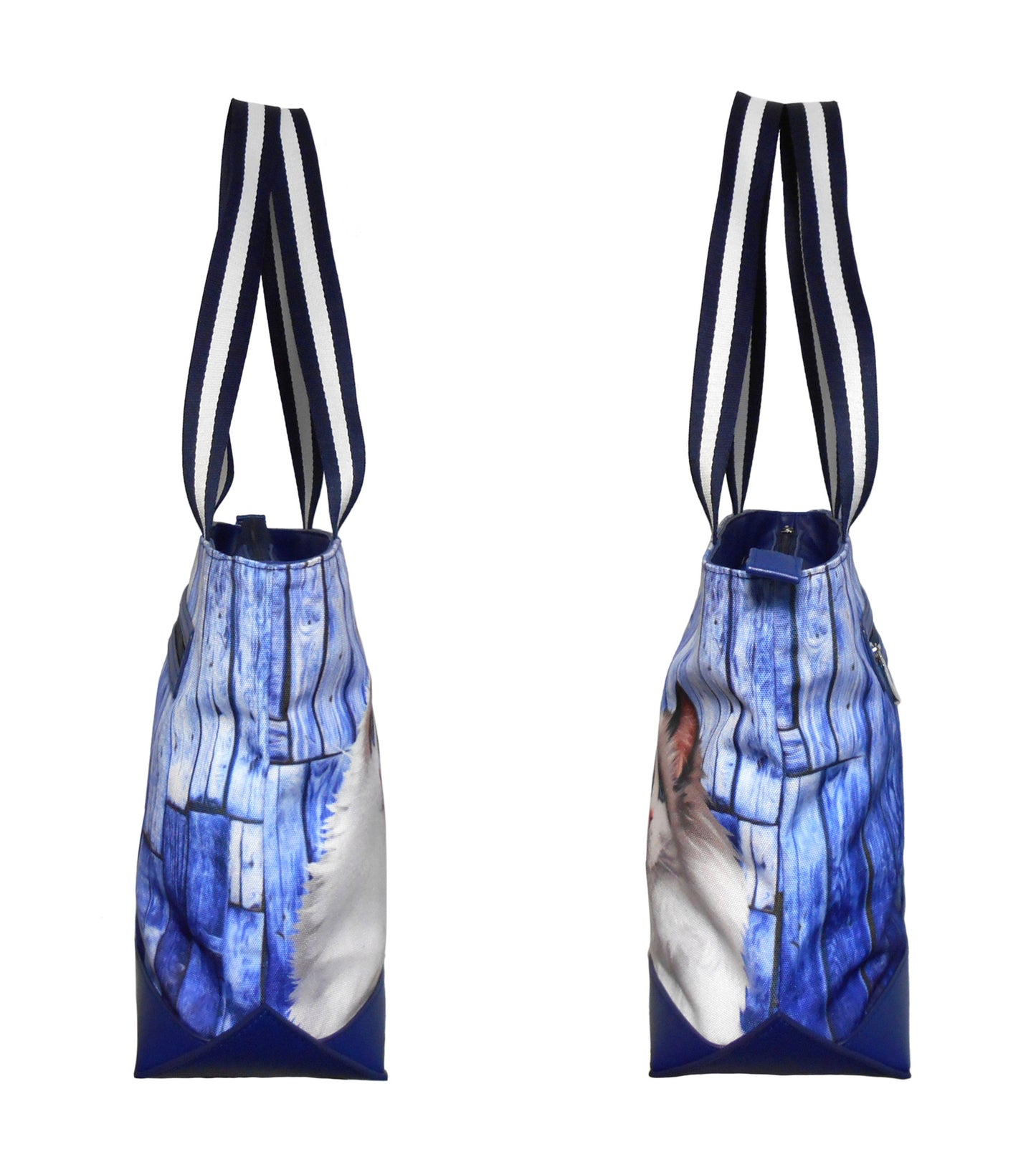 Furbabies Ragdoll Cat Original Portrait Drawing Printed Canvas Medium Tote Bag