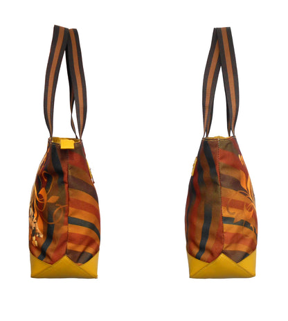 Furbabies Bengal cat Original Portrait Drawing Printed Canvas Medium Tote Bag