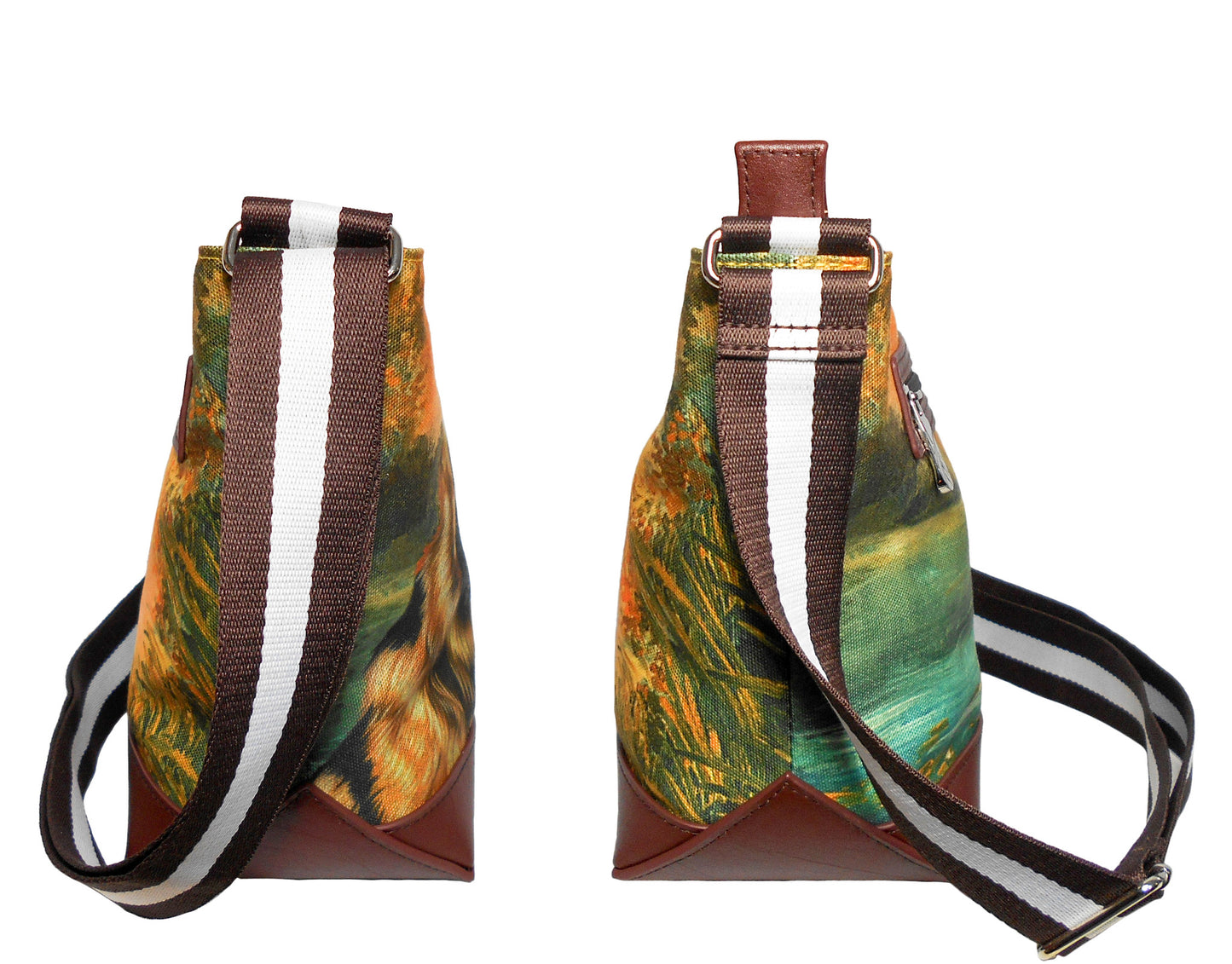 German Shepherd Original Portrait Drawing Printed Canvas Medium Shoulder Bag