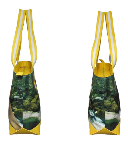 Furbabies Labrador Retriever Original Portrait Drawing Printed Canvas Medium Tote Bag