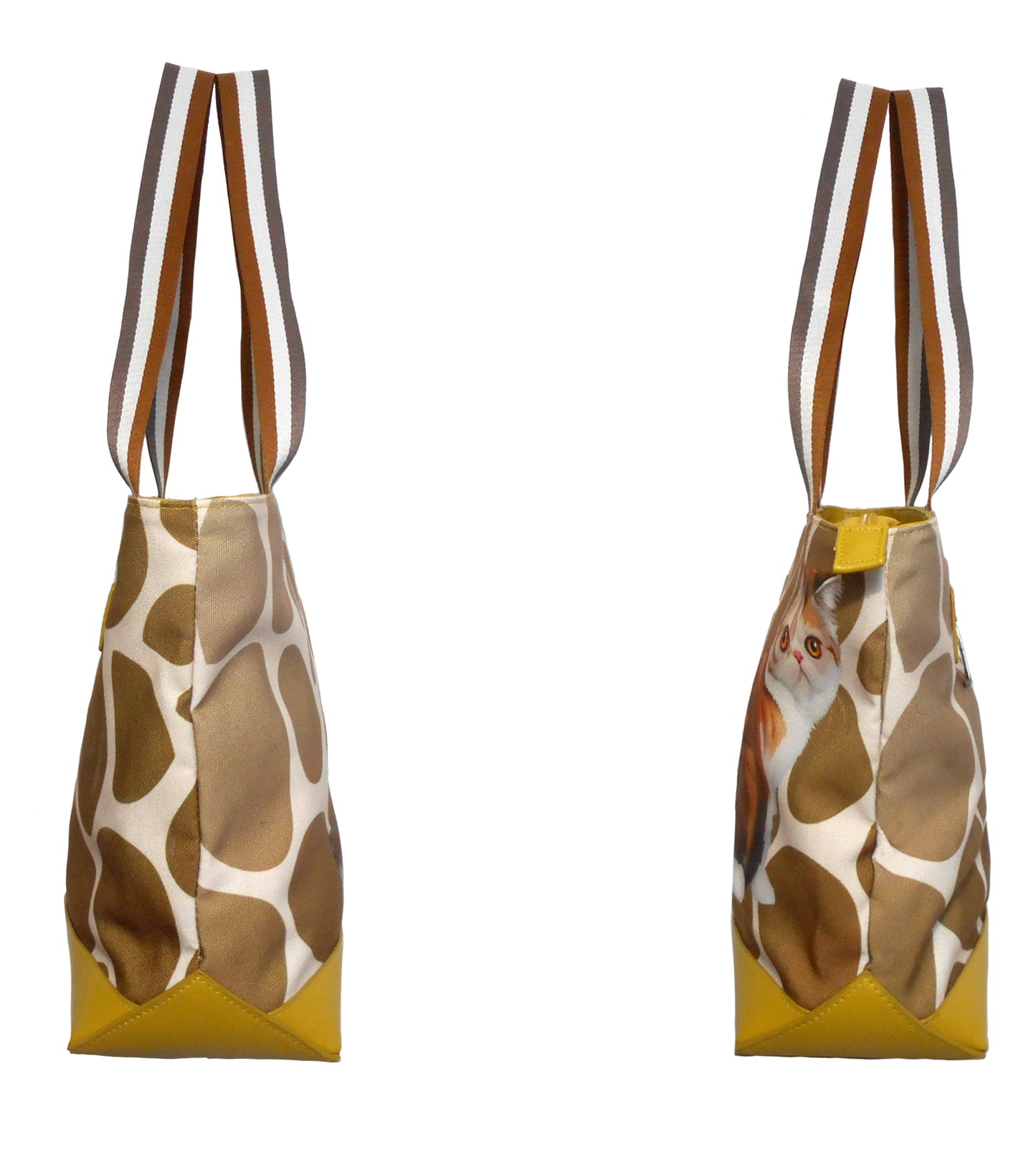 Furbabies Exotic Shorthair Original Portrait Drawing Printed Canvas Medium Tote Bag