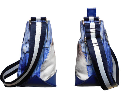 Furbabies Ragdoll Cat Original Portrait Drawing Printed Canvas Medium Shoulder Bag