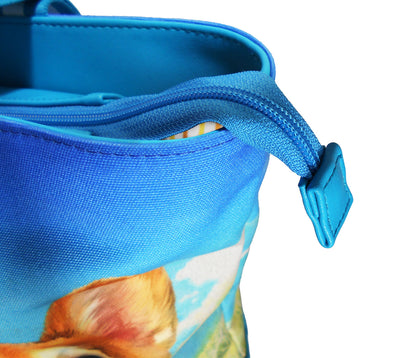 Furbabies Welsh Corgi Original Portrait Drawing Printed Canvas Large Tote Bag