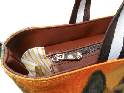 German Shepherd Original Portrait Drawing Printed Canvas Medium Tote Bag