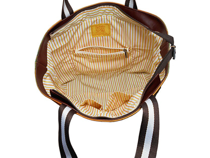 German Shepherd Original Portrait Drawing Printed Canvas Large Tote Bag