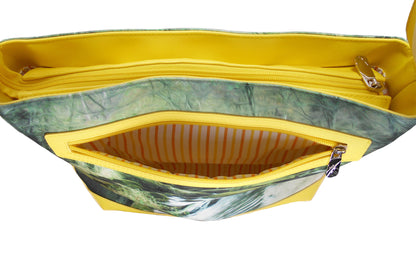 Furbabies Labrador Retriever Original Portrait Drawing Printed Canvas Large Shoulder Bag