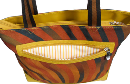 Furbabies Bengal cat Original Portrait Drawing Printed Canvas Medium Tote Bag