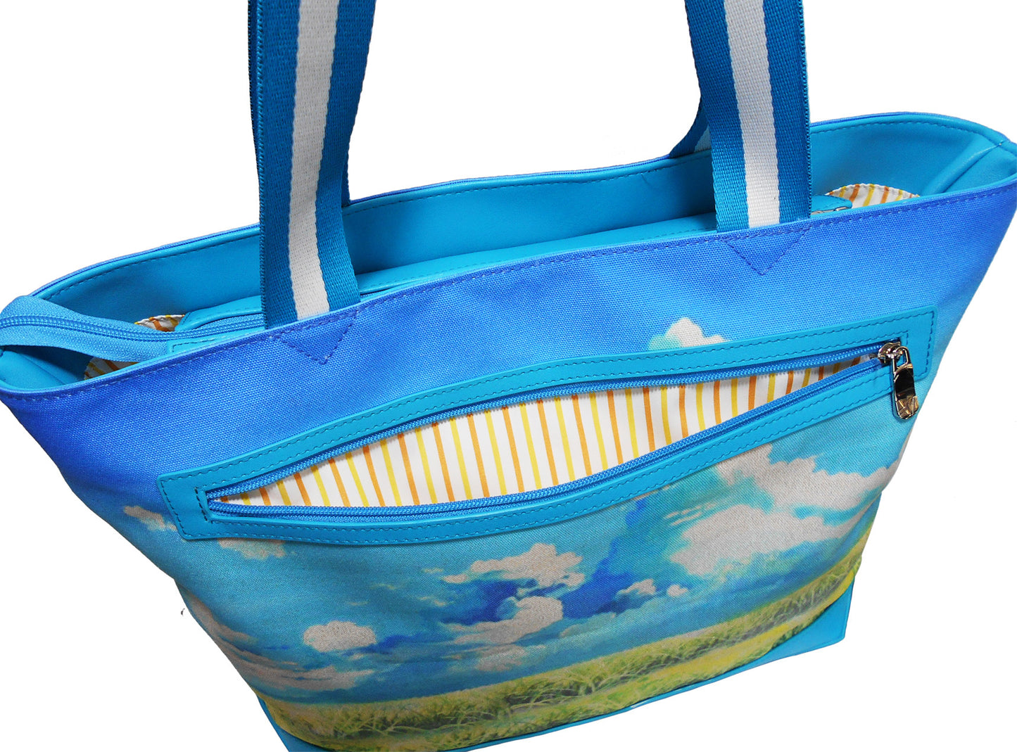 Furbabies Welsh Corgi Original Portrait Drawing Printed Canvas Medium Tote Bag