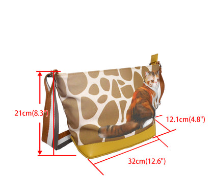 Furbabies Exotic Shorthair Original Portrait Drawing Printed Canvas Medium Shoulder Bag